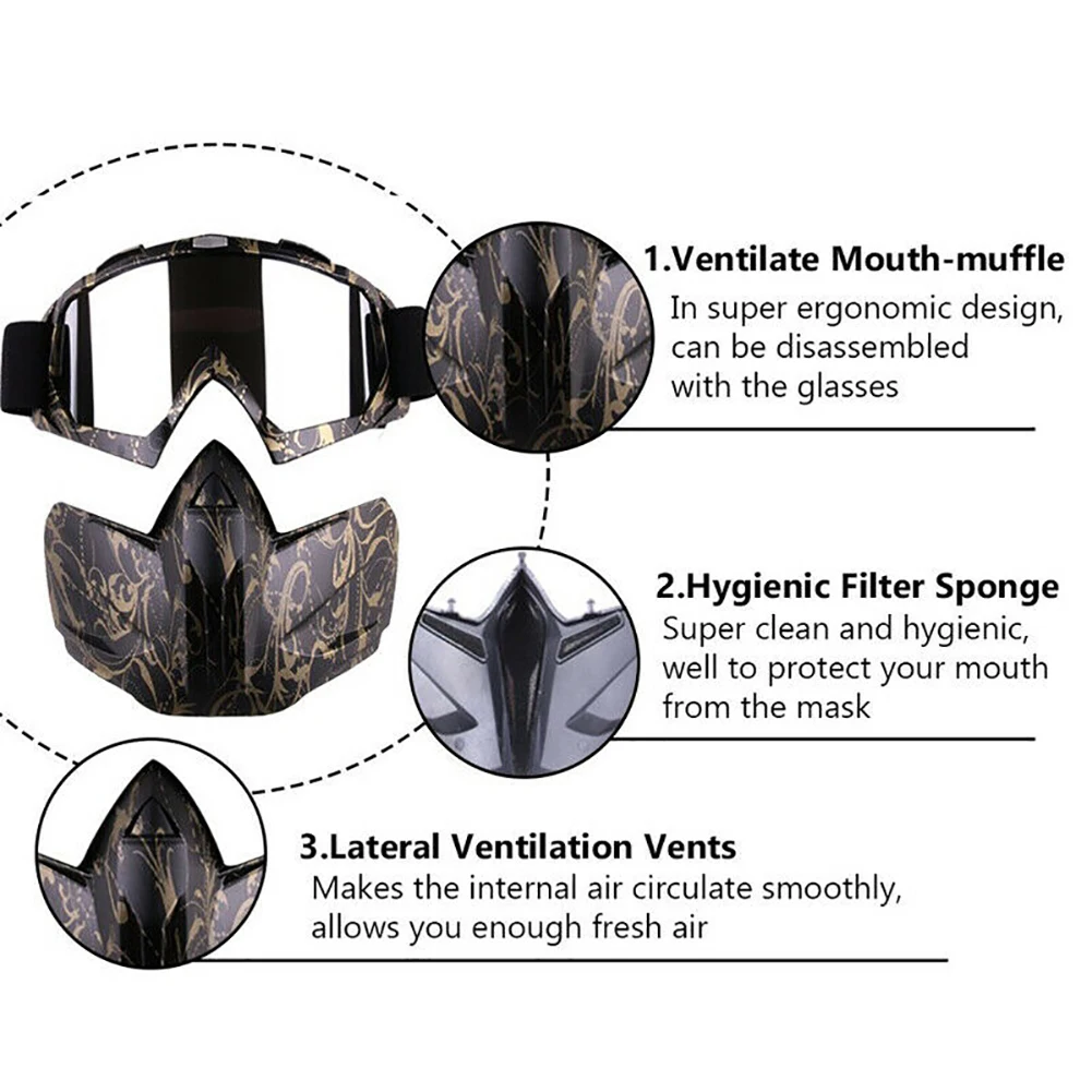 Мотоциклетная маска для лица, мотокросса, внедорожный ATV, очки для грязного велосипеда, сверхлегкие, гибкие, анти-падение, анти-твист