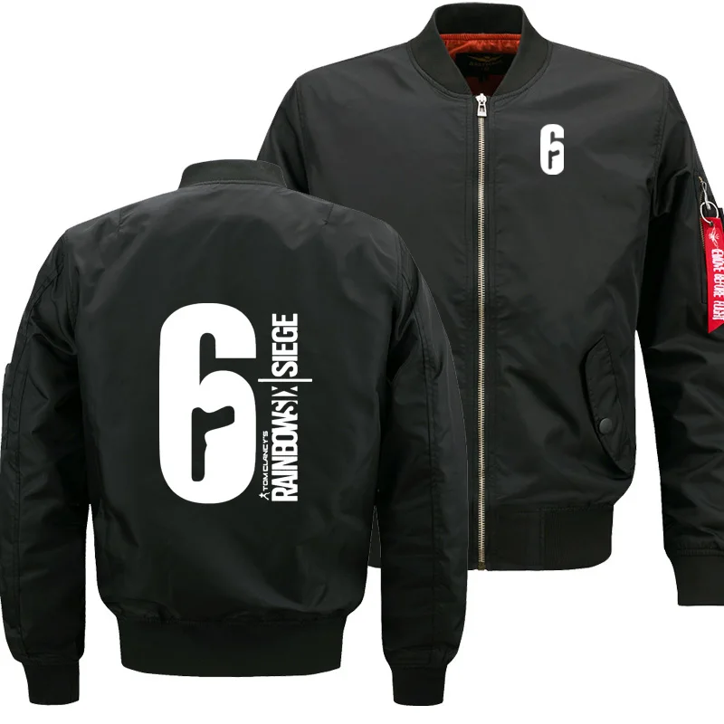 Mens Flying jacket Wintter Warm Slim Fiy Pilot jacket men Rainbow six siege Sweatshirt Hip Hop Harajuku Men jacket Male Clothing