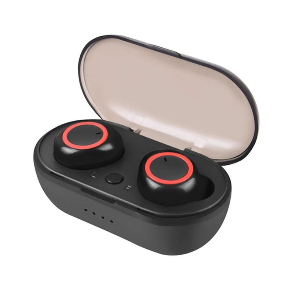 

TWS Bluetooth Mini Wireless In-Ear Headset 1-to-2 Twins Stereo Earphone Digital Noise Reduction Earbud With Charging Compartment