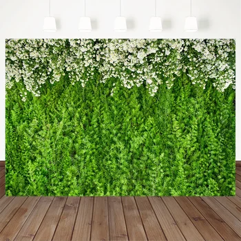

Summer Romantic Wedding Photography Background Green Meadow Wedding Backdrop Decoration Props Printed Banner For Photo Studio