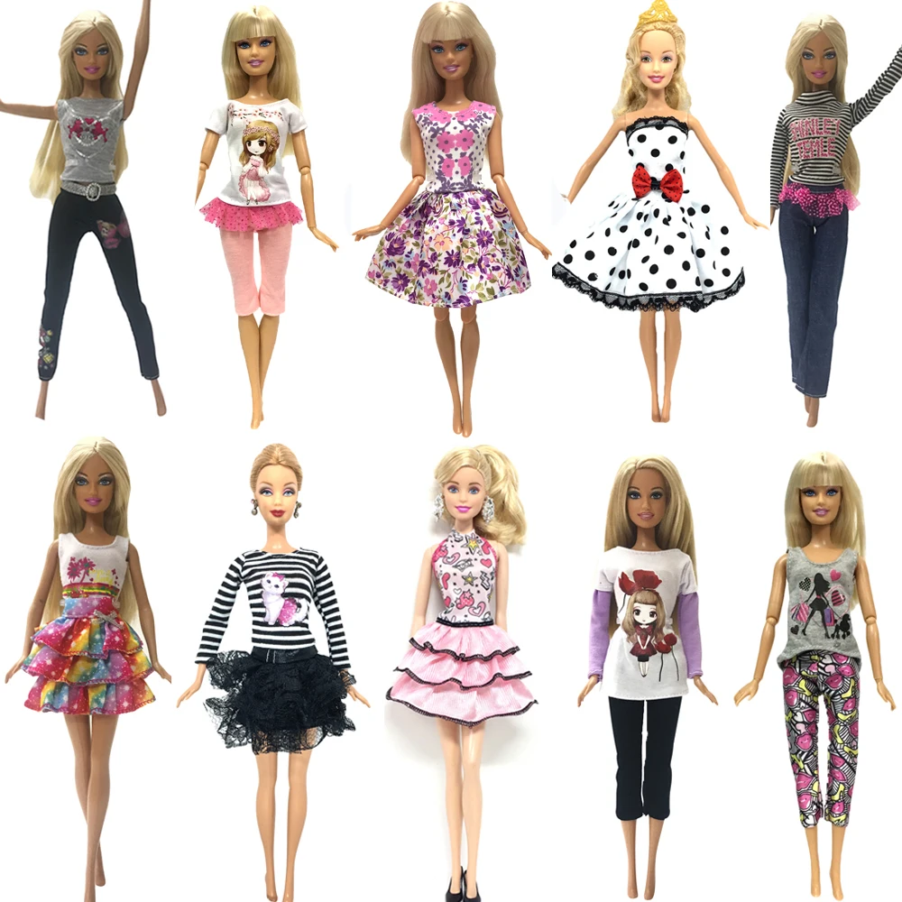 Нагорный Карабах 10 шт./компл. принцесса платье куклы вечерние платье для куклы Барби аксессуары модный дизайн одежда лучший подарок для маленькой девочки куклы игрушки JJ - Цвет: J