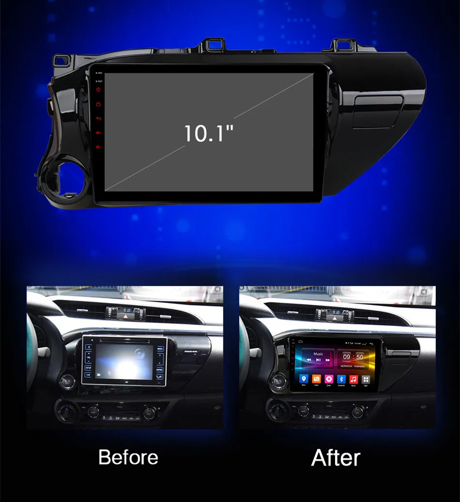 Clearance RoverOne Android 9.0 Octa Core Car Radio GPS For Toyota Hilux 2015 2016 2017 2018 Touchscreen Multimedia Player Stereo Head Unit 4 Clearance RoverOne Android 9.0 Octa Core Car Radio GPS For Toyota Hilux 2015 2016 2017 2018 Touchscreen Multimedia Player Stereo Head Unit 4
