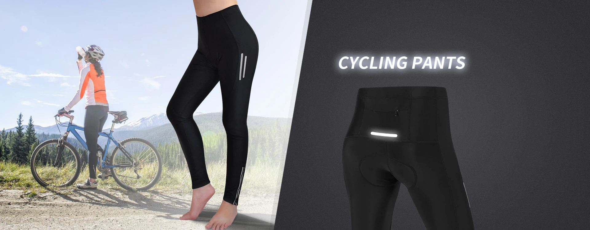 WOSAWE Women's Thermal Cycling Tights Reflective Winter Cycling