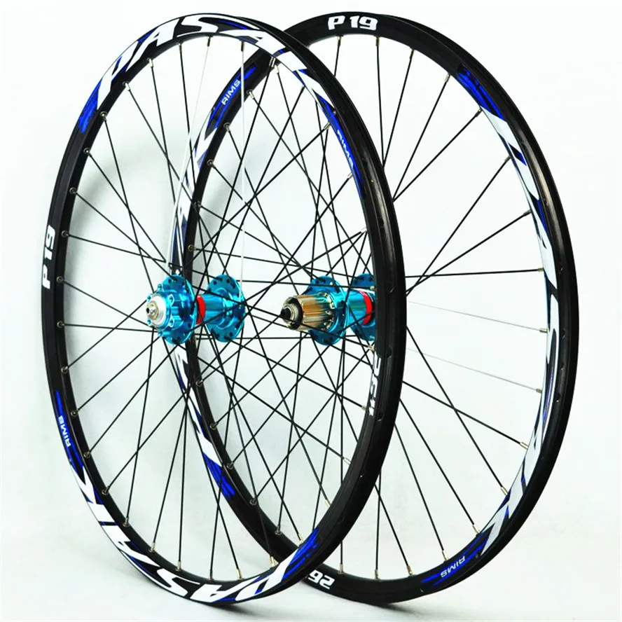 MTB колеса для горного велосипеда novatec041042 joytech герметичный подшипник Япония ступица Супер Гладкие колеса колесная Rim26 27,5 29 дюймов - Цвет: 26 black blue