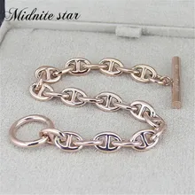 MS, браслет, модный, индивидуальный, Ретро стиль, готика, панк, ветер, десять, простой, гладкий, стильный, ювелирное изделие, новинка,, свиной нос