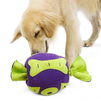 

Pet Dog Chew Toys Dog Candy Shape Plush Toys Dog Interactive Toy Pets Supplies^
