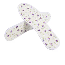 10 пар/лот Для женщин женские стельки хлопок Удобная амортизирующая обувь стельки цветочный принт Мультяшные стельки дышащая подушка вставки