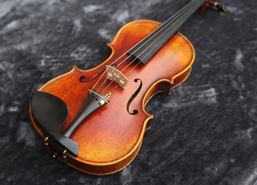 4/4 полноразмерная Античная/винтажная/Старая скрипка, Antonio Stradivari Cremonese 1716 модель, F19