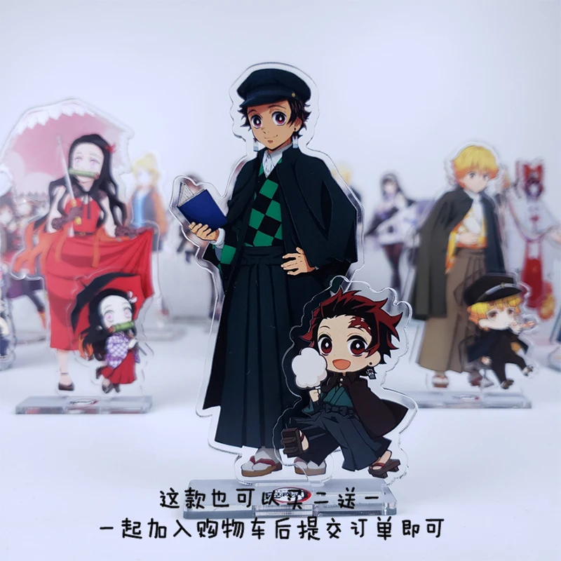03 Аниме демон убийца: Kimetsu no Yaiba Nezuko Kamado Tanjirou Agatsuma Zenitsu Косплей стенд фигурка модель стол Декор игрушка подарок - Цвет: 03