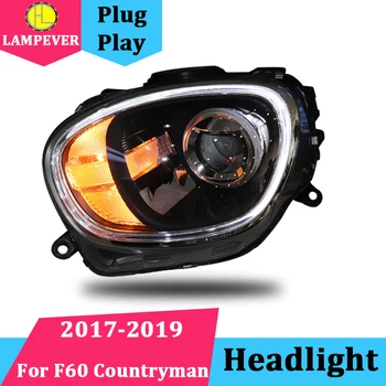 

Car Styling For BMW MINI Countryman Headlight 2017-2019 Mini F60 Headlights Double Lens LED DRL+LED High Low Beam+Turning