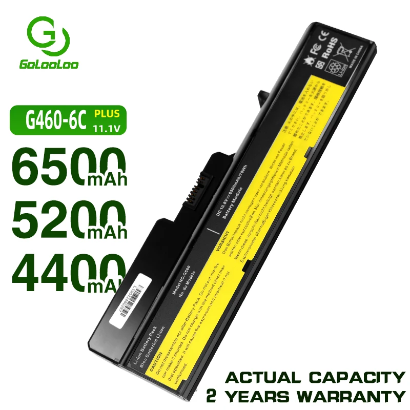 Golooloo 6 ячеек Аккумулятор для Lenovo IdeaPad B470 Z370 G460 b570 b570e G560 V370 V470 Z460 Z560 Z465 L10P6Y22 Z570 LO9S6Y02