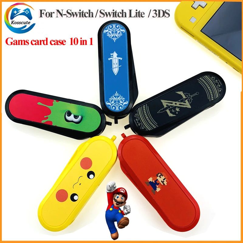 10в1 футляр для игровых карт для PND Switch Lite Красочные Портативные Жесткие чехлы для хранения для nintendo Switch игры карты аксессуары