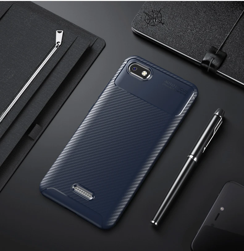 Чехол бампер Xiaomi Redmi 6A для Xaomi Xiomi Red Mi из углеродного волокна противоударный чехол
