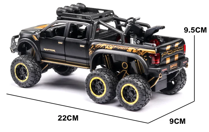 1/28 Ford Raptor F150 Alloy Car Modified Off-Road Vehicle Model Diecast & Toy  Metal Car Model Simulation Kids Toys Gift diecast cars