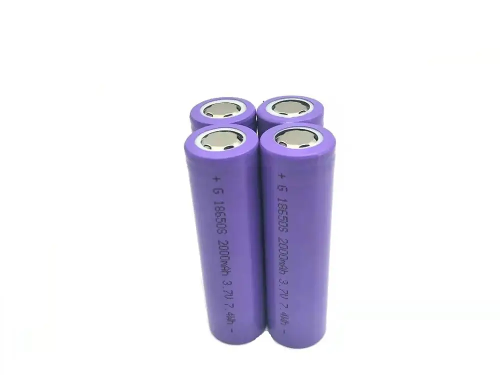 

2PCS/lot 18650 Rechargeable battery batteries 2000 mah 3.7V Li-ion Actual capacity 2000mah for power bank flashlight vtc5 batt