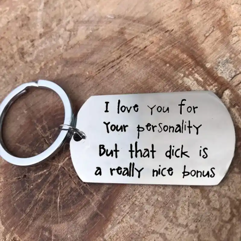 Funny Valentines Day Funny Gifts For Him Funny Boyfriend Gifts Funny Husband Gift I Love You For Your Personality Key Chains Aliexpress