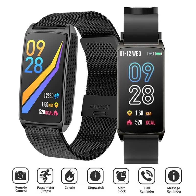

GT58 Smart Watch Men Women Smart Bracelet Heart Rate Monitor Health Smart Band Call Reminder Waterproof Touch Screen Wristband