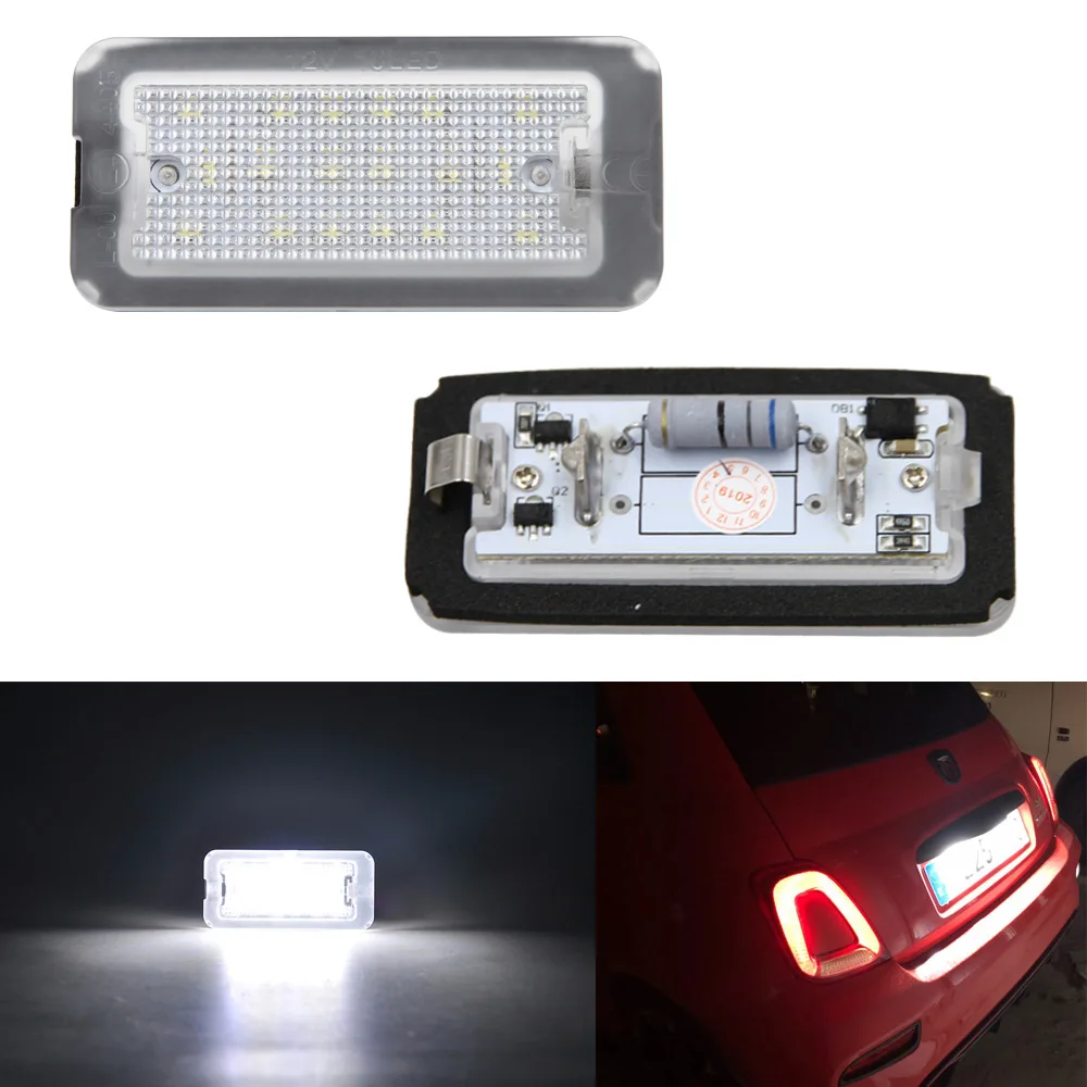 Светодиодный светильник номерного знака для Fiat Abarth 500 595 695 500C 595C 695C 312C 2009 2015 чистый
