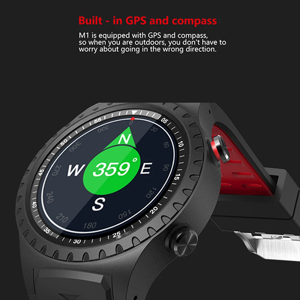 Mixace SMA M1 GPS спортивные часы Bluetooth Вызов спортивный режим пульсометр компас высота