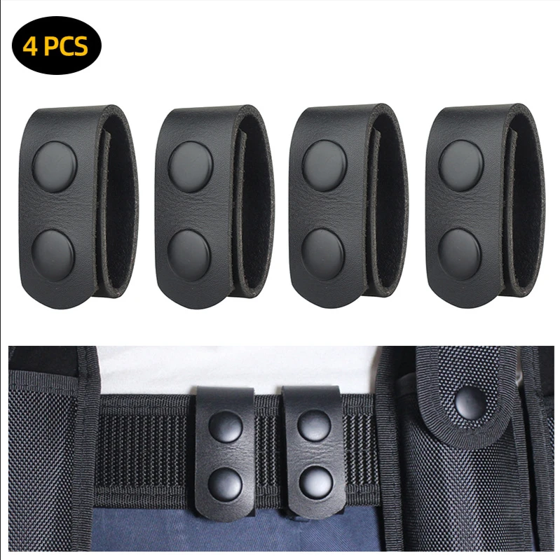 

Outdoor Tactical Belt Buckle Leather On Duty Equipment Buckle Belt Keeper Snaps