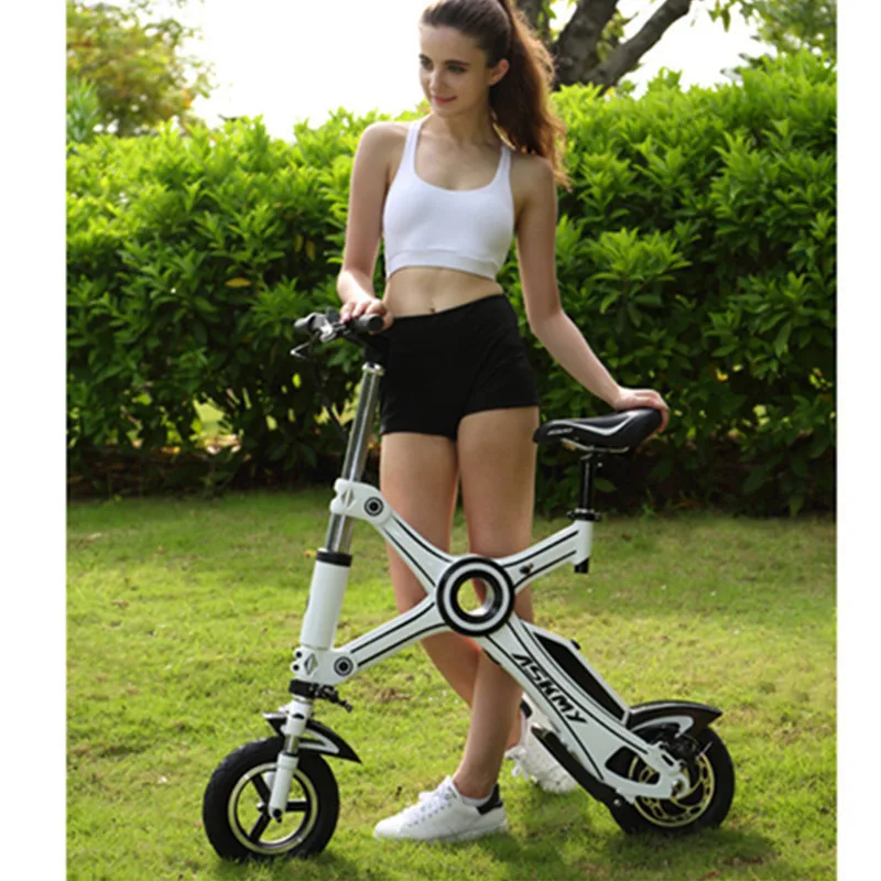 Cheap Mini Portable Electric Bicycle Electric Scooters With Seat 12 Inch Brushless Motor 250W 36V Foldable Electric Scooter For Girl 18