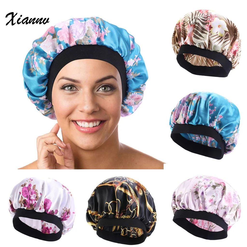 Woman Cap 2020 Summer Wide Brimmed Satin Sleeping Cap Chemotherapy Cap