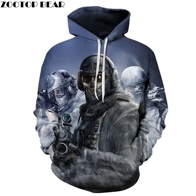 Call Duty fantasmas hombres suter sudadera, уличная одежда, спортивный костюм, мода, манга, Ларга,, топы, vender chndales hombres ZOOTOP oso - Color: AFKH3355