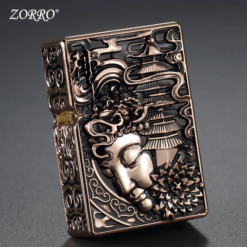 Зажигалки не ZippoZorro керосиновая Зажигалка Ветрозащитная Тяжелая броневая башенная зажигалка Ретро Chao Мужская зажигалка подарок бойфренду на день рождения
