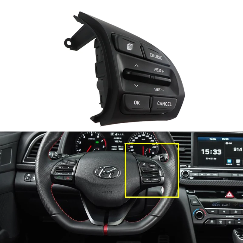 Круиз-контроль на рулевом колесе, кнопочный переключатель для hyundai, подвижный воротник Solaris, 1,4 T, правая сторона, кнопки, автомобильные аксессуары, авто