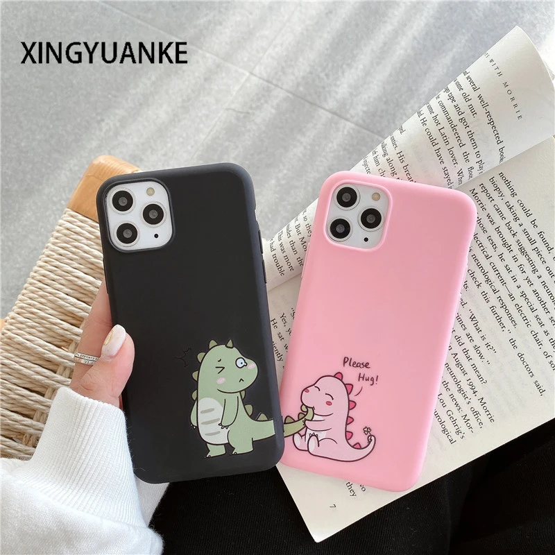 かわいいカップル恐竜シリコンhuawei社p30 P P40 Lite Eプロp10 P8 P9 Lite 17 1080pスマート19 21 Szカバー 電話用緩衝材 Aliexpress