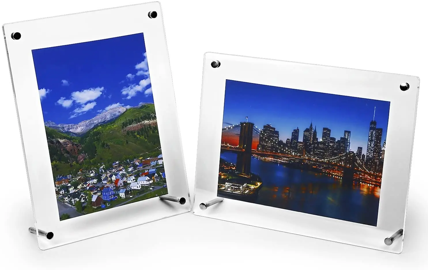 Acrylic-Picture-Frame-Tabletop-Photo-Display-Holder-Poster-Stand-Wall ...