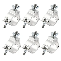Gancho de aluminio para luz de escenario de DJ, foco de haz con cabezal móvil, soporte de abrazadera para iluminación láser, 6 unids/lote