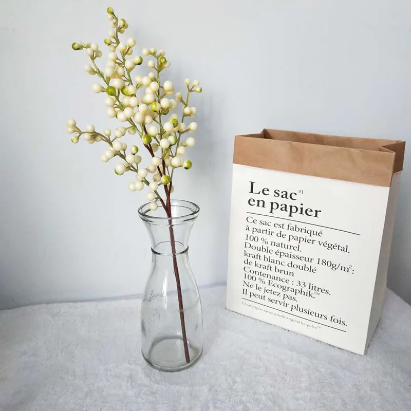 Blanco Моделирование ягод черника красные бобы Акация бобы фрукты короткие одна ветка фрукт из пенопласта украшения маленькие фрукты Цветочная композиция - Цвет: Blanco