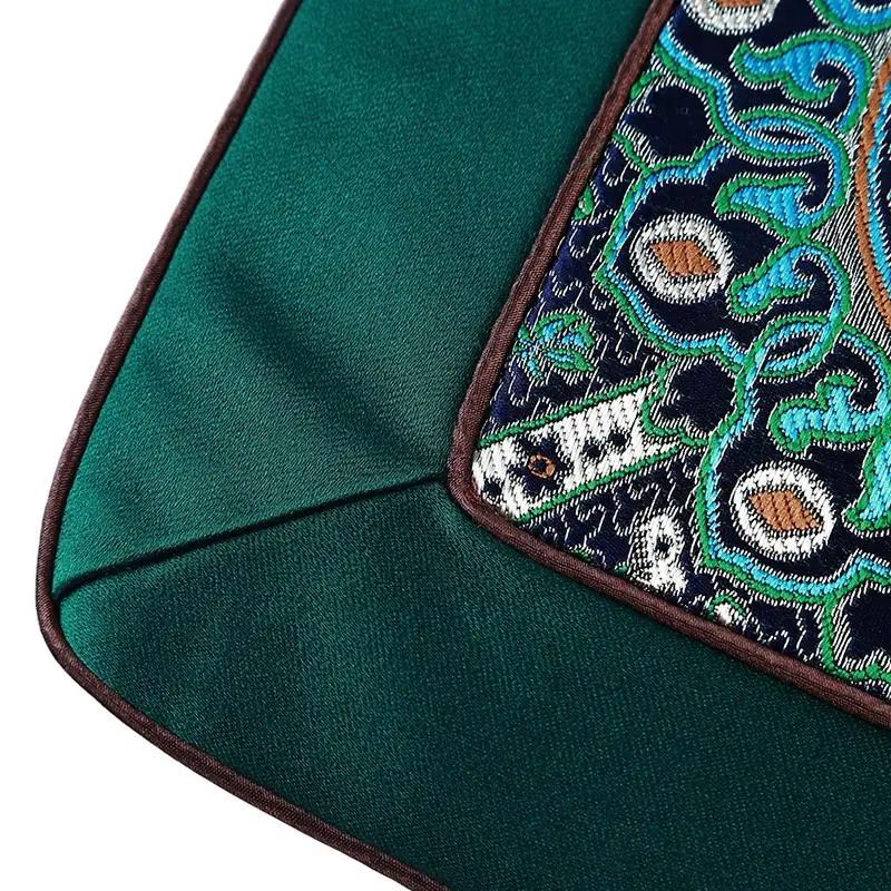 Chinese Dining Table Mat Patchwork Vintage Square Insulation Pad Natural Mulberry Placemats Kitchen Accessories