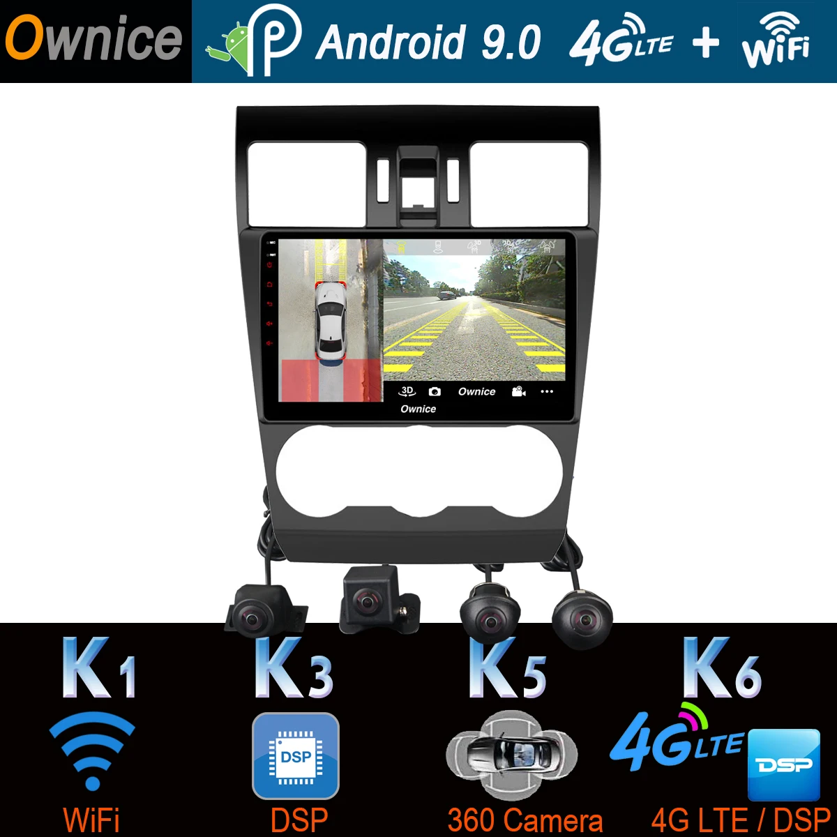 Автомагнитола Ownice K1 K3 K5 K6 для Subaru Forester 4 2013 2014 2015 2016 GPS DSP Carplay 360 °