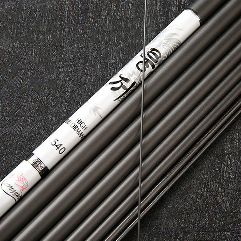 High Quality Carbon Fiber Hand Fishing Pole Telescopic Fishing Rod Super Light Hard 3.6M-10M Stream Rod