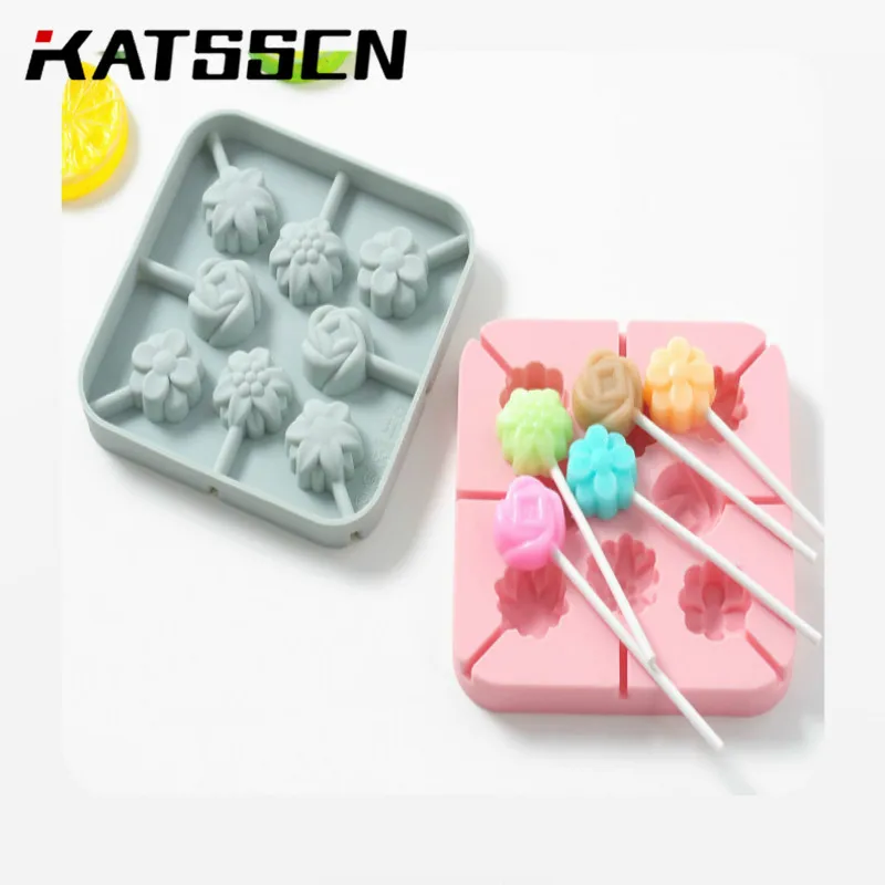 

Candy Mold Silicone Lollipop Molds for Baking Tool Flower Pattern Candy Home Maker Cake Decoration Tools 342