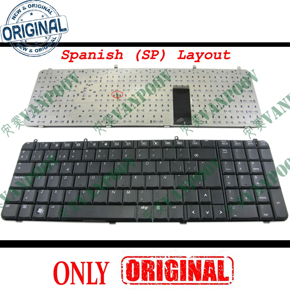

New SP Laptop keyboard for HP Pavilion dv9000 dv9100 dv9200 dv9300 dv9400 dv9500 dv9600 d9700 Spanish Teclado SP AEAT5P00110