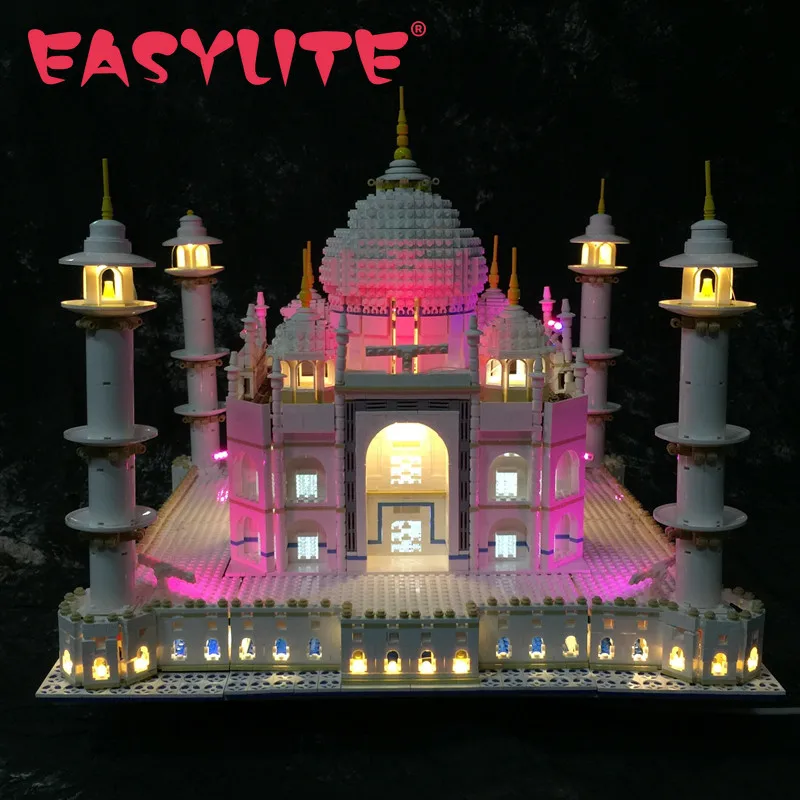 Easylite Led Light Set Per 10189 Creator Taj Mahal Compatibile Con 10256/17001/17008 Giocattoli Fai Da Te Blocca Solo Mattoni Kit Di Illuminazione