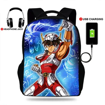

New Style School bags for students Most Popular And Fashion mochila bags Saint Seiya Print escolar bags