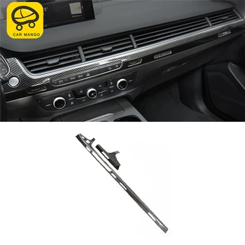 

CARMANGO for Audi Q7 4M 2016-2018 Car Styling Center Console Dashboard Panel Upper Cover Trim Frame Sticker Interior Accessories