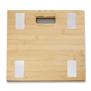 

Bamboo LED Display Household Weighing Scale USB Charging Fat Scale Health Body Fat Scale Weighing Electronic Scale Customizable