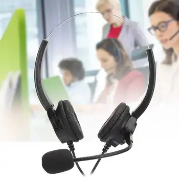 

Call Center Headset with Microphone Hands-free Noise Cancelling Headset with Crystal Interface for Phone Counseling Service