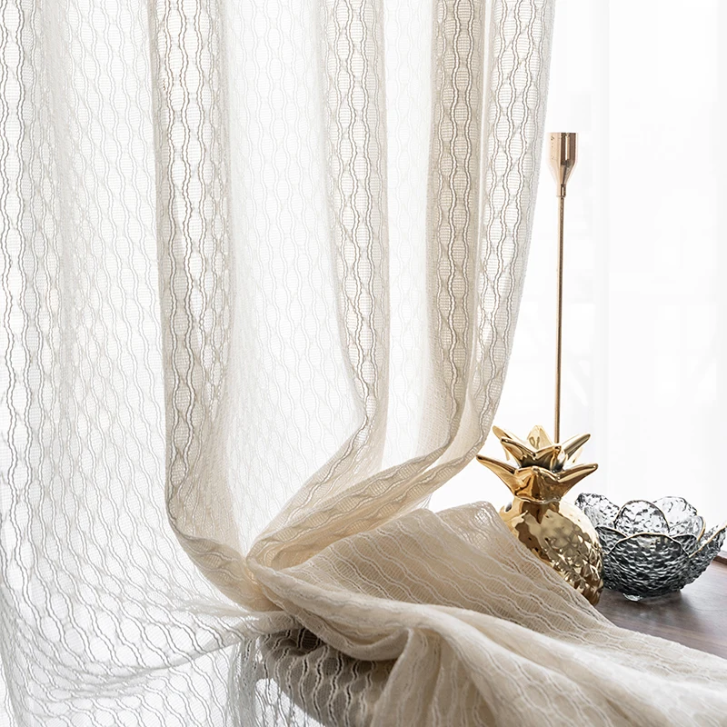 

CDIY rayas de tul cortinas de ventana para sala de estar dormitorio estilo europeo pura gasa cortinas tratamientos para ventanas cortinas persianas