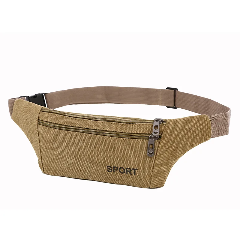 

Outdoor Sport Waist Bag Multi-functional Hidden Wallet Men's Casual Men Canvas Waist Pack