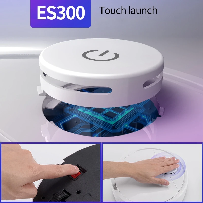 ES300 перезаряжаемый умный робот Vaccumm очиститель 3 в 1 USB Авто умная подметальная сухая влажная Швабра сильная всасывающая уборочная машина