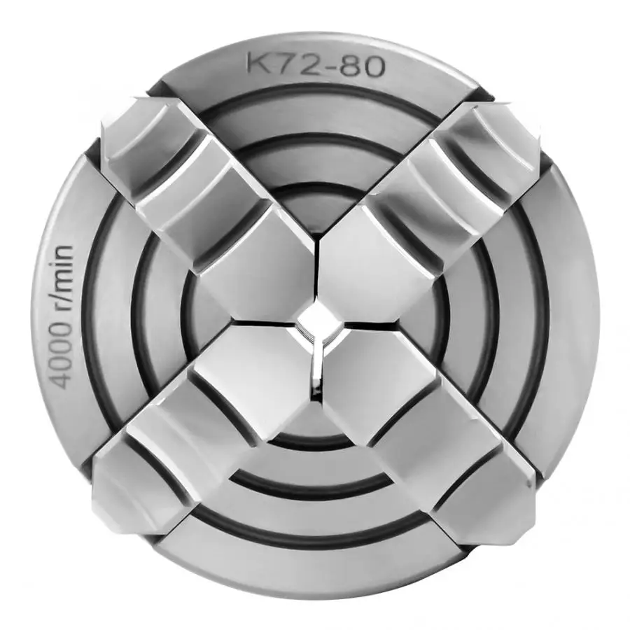 3-дюймовый K72-80 металлический токарный патрон 4-патрон токарного станка независимый и Реверсивный челюсти металлический токарный патрон токарный станок с ЧПУ аксессуары