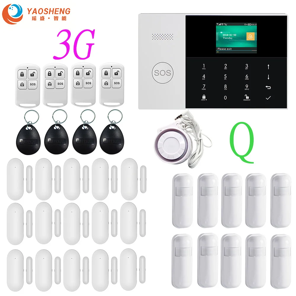YS-023-PG-105-3G-Q 3g Беспроводной Wi-Fi SIM GPRS SMS смарт-пульт дистанционного управления APP Top Home/Factory/House охранная сигнализация хост для IOS Android - Цвет: YS-023-PG-105-3G-Q