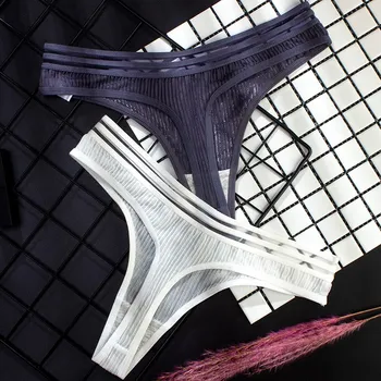 

3 Pcs/Set Sexy Ladies Cotton Mesh Transparent Panties Thongs String Lingerie Fashion Hollow Out Low-Rise Women Underwear Briefs