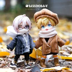 Vêtements de poupée Ob11, manteau en laine d'hiver, écharpe, chapeau, costume, maison de poupée 16cm, BJD GSC Obitsiu 11, accessoire universel, 1/12 